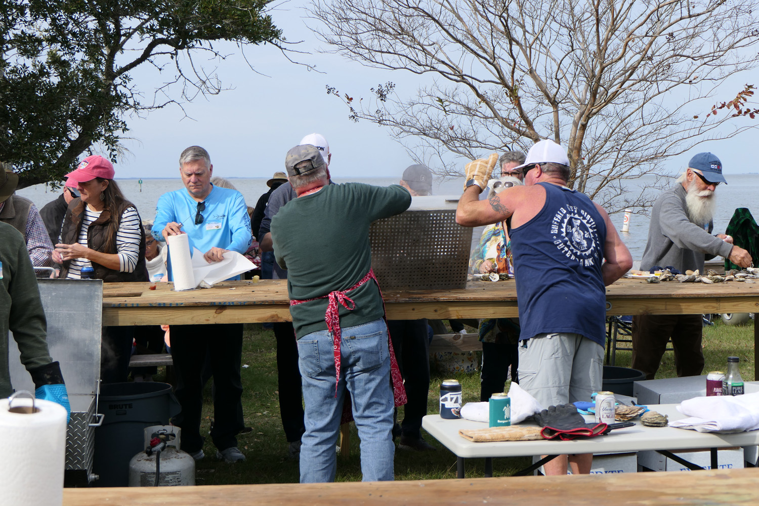 Volunteers hard at work